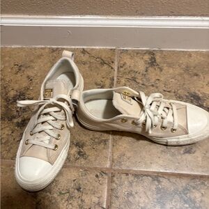 Classic Cream Canvas Sneakers